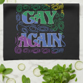 再び目覚めたゲイおもしろい- LGBTQ+プライド キッチンタオル (折り畳み)