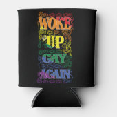 再び目覚めたゲイおもしろい- LGBTQ+プライド 缶クーラー (正面)