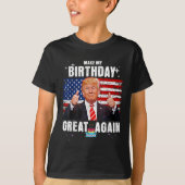 再び私の誕生日を作素晴らしる，トランプファン誕生日G Tシャツ (正面)