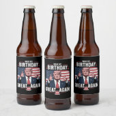 再び私の誕生日素晴らしを切りおもしろい詰める ビールラベル (ボトル)