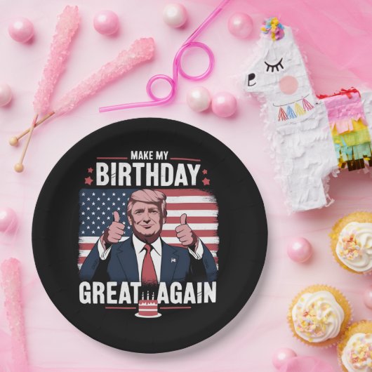 再び私の誕生日素晴らしを切りおもしろい詰める ペーパープレート (パーティー)