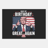 再び私の誕生日素晴らしを切りおもしろい詰める ラッピングペーパーシート (正面)