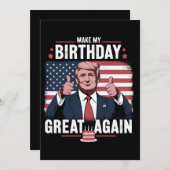 再び私の誕生日素晴らしを切りおもしろい詰める 招待状 (正面/裏面)