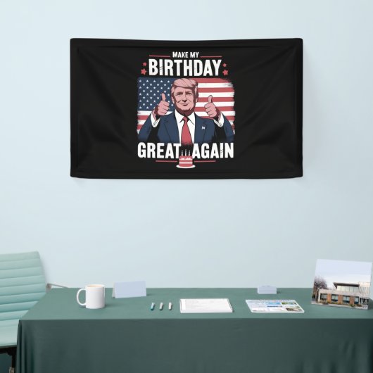 再び私の誕生日素晴らしを切りおもしろい詰める 横断幕 (トレードショー)