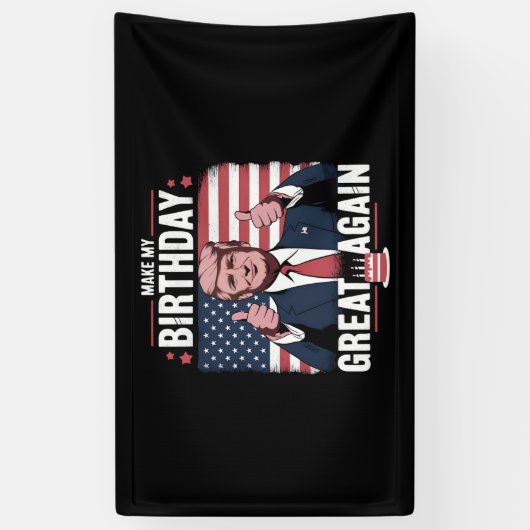 再び私の誕生日素晴らしを切りおもしろい詰める 横断幕 (縦)