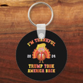 再び私は感謝のトランプがアメリカCkパパを取った キーホルダー (正面)