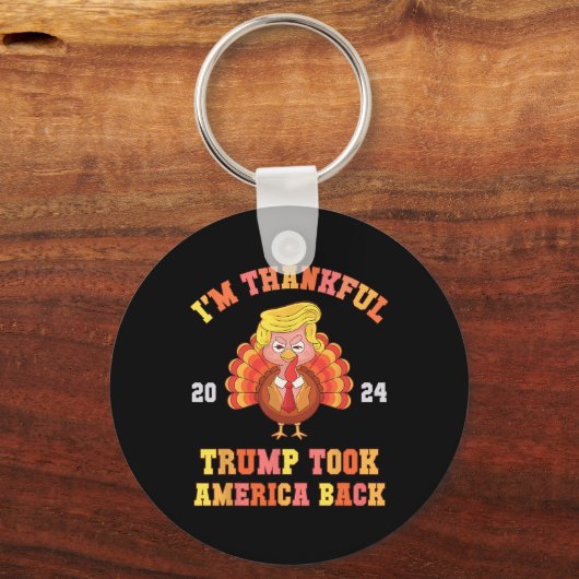 再び私は感謝のトランプがアメリカCkパパを取った キーホルダー (正面)