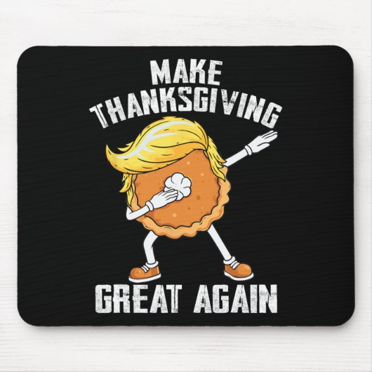 再び秋の素晴らしトランプPに感謝祭をおもしろい作る マウスパッド (正面)