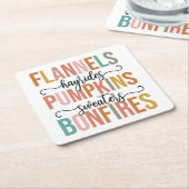 再び秋 スクエアペーパーコースター (アングル)