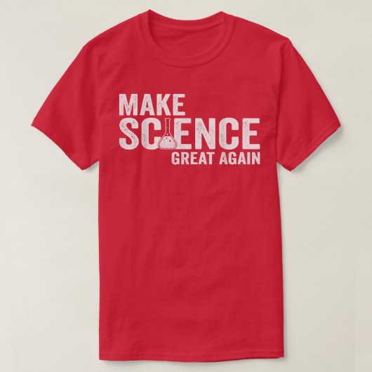 再び科学を素晴らし作る,化学物理学生物誌 Tシャツ (デザイン正面)