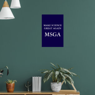 再び科学素晴らしを作るMSGAタイポグラフィ ポスター
