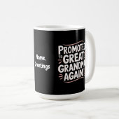 再び素晴らしおばあちゃんおもしろい妊娠ギフトに昇進 コーヒーマグカップ (正面右)