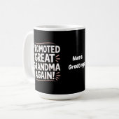 再び素晴らしおばあちゃんおもしろい妊娠ギフトに昇進 コーヒーマグカップ (正面左)