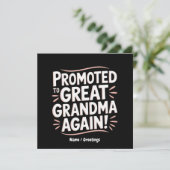 再び素晴らしおばあちゃんおもしろい妊娠ギフトに昇進 招待状 (スタンド正面)