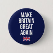 再び素晴らしイギリスをUK最初のフラグBrexit 缶バッジ (正面)