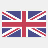 再び素晴らしイギリスをUK最初のフラグBrexit 長方形シール (正面)