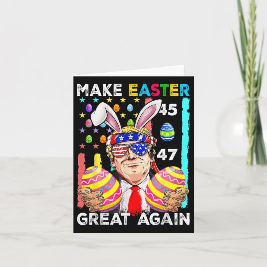 再び素晴らしイースターおもしろいトランプ春H カード (正面)