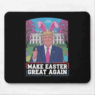 再び素晴らしイースターおもしろいトランプ春H マウスパッド
