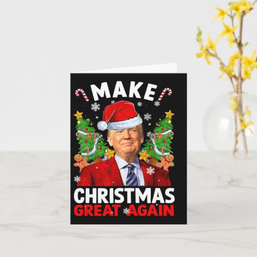 再び素晴らしクリスマスおもしろいを作る カード (黄色い花)