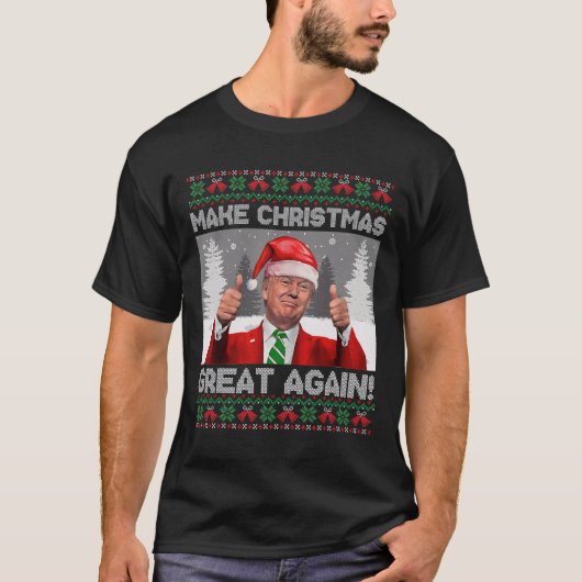 再び素晴らしクリスマスおもしろいを作る Tシャツ (正面)