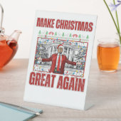 再び素晴らしクリスマスのおもしろい家を作る 台座サイン (インサイチュ)