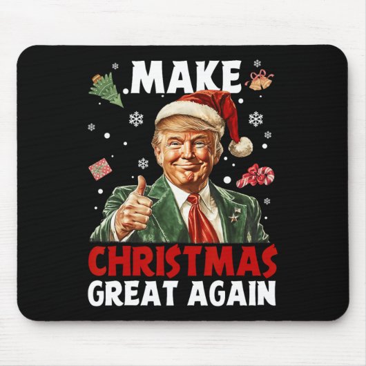 再び素晴らしクリスマスをおもしろい作る マウスパッド (正面)