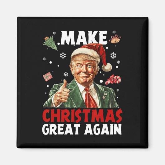 再び素晴らしクリスマスをおもしろい作る マグネット (正面)