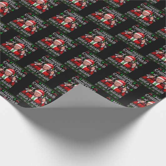 再び素晴らしクリスマスをおもしろい作る ラッピングペーパー (角)