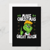 再び素晴らしクリスマスを作るドナルドトランプクリスマスおもしろい 招待状 (正面/裏面)