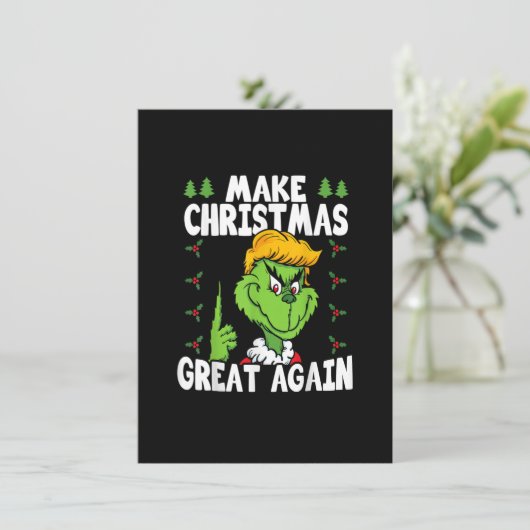 再び素晴らしクリスマスを作るドナルドトランプクリスマスおもしろい 招待状 (スタンド正面)