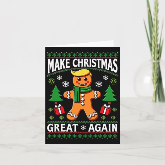 再び素晴らしクリスマスを切り開くクロース醜いキリスト カード (正面)