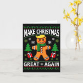 再び素晴らしクリスマスを切り開くクロース醜いキリスト カード (黄色い花)