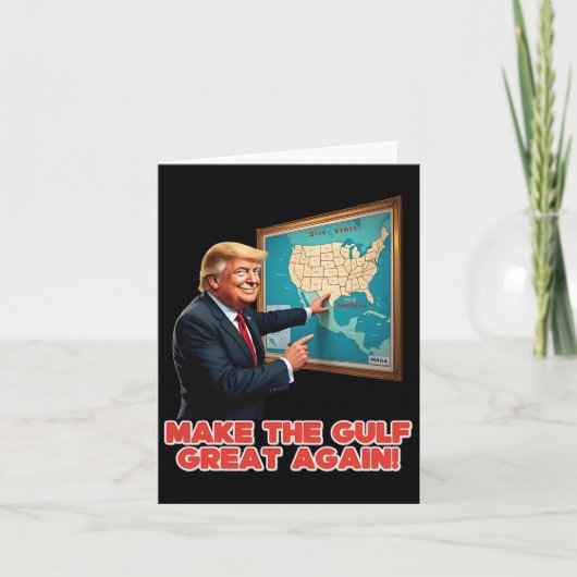 再び素晴らしトランプおもしろいをアメリカに迎える カード (正面)