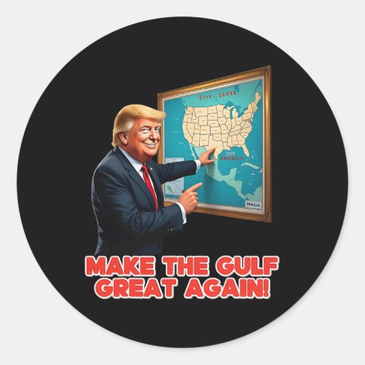 再び素晴らしトランプおもしろいをアメリカに迎える ラウンドシール (正面)