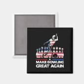 再び素晴らしボーリングをおもしろいトランプ米国旗に マグネット (正面/裏面)