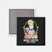 再び素晴らし復活祭の日おもしろい卵を作る マグネット (正面/裏面)
