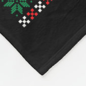 再び素晴らし醜いセーターのトランプ段を作る フリースブランケット (角)