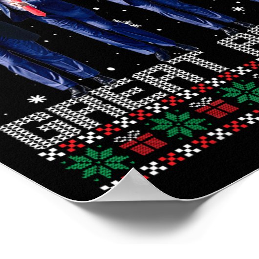 再び素晴らし醜いセーターのトランプ段を作る ポスター (角)