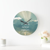 再び聖書来の聖句を読む ラージ壁時計 (ホーム)