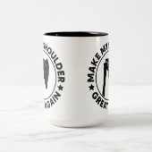 再び肩素晴らしをおもしろい痛める ツートーンマグカップ (中央)