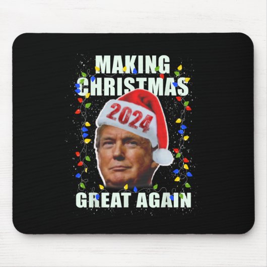 再び親共和党に素晴らしクリスマスを作るトランプ マウスパッド (正面)