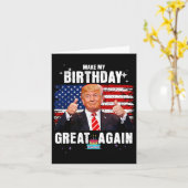 再び誕生日素晴らしする カード (黄色い花)