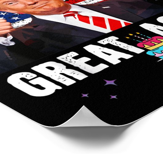 再び誕生日素晴らしを作る，トランプ誕生日 ポスター (角)