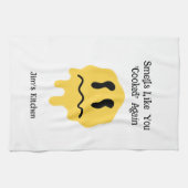 再び調理されたような匂いおもしろいパーソナライズされた キッチンタオル (横)