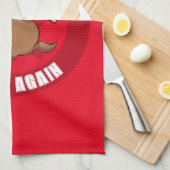 再び赤い素晴らし(鳥)ショウジョウコウカンチョウ漫画 キッチンタオル (四つ折り)