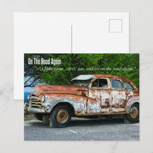 再び道を進む。 ポストカード (正面/裏面)