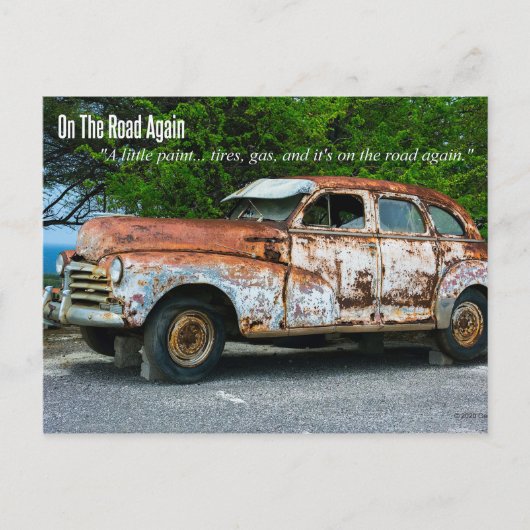 再び道を進む。 ポストカード (正面)