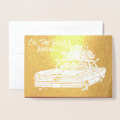 再び道路上のフォイルカード 箔カード (封筒付き正面)