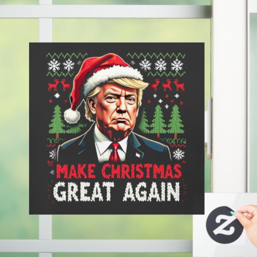 再び醜い素晴らしクリスマススセーター切り株を作る ウィンドウサイン (ホーム)