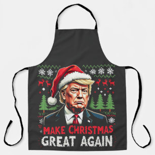 再び醜い素晴らしクリスマススセーター切り株を作る エプロン